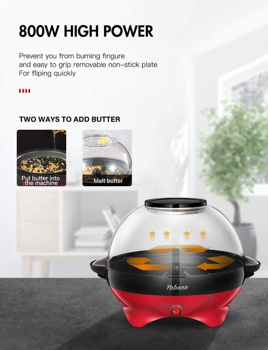 Actual product image Yabano Home Popcorn Machine