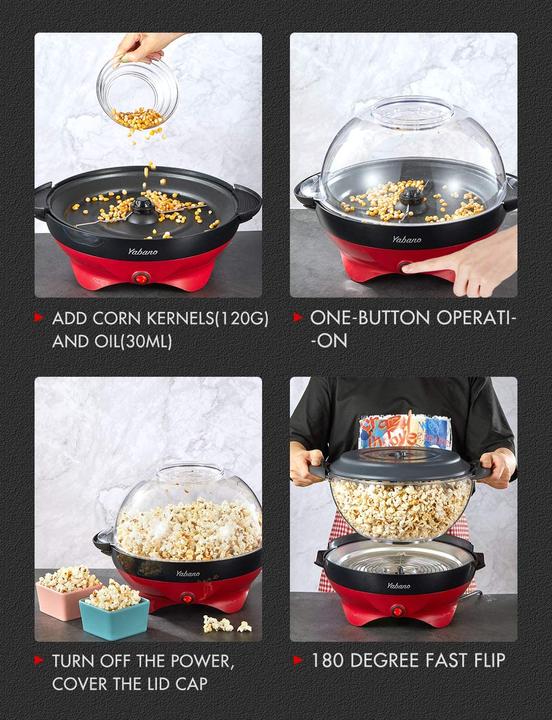 Actual product image Yabano Home Popcorn Machine