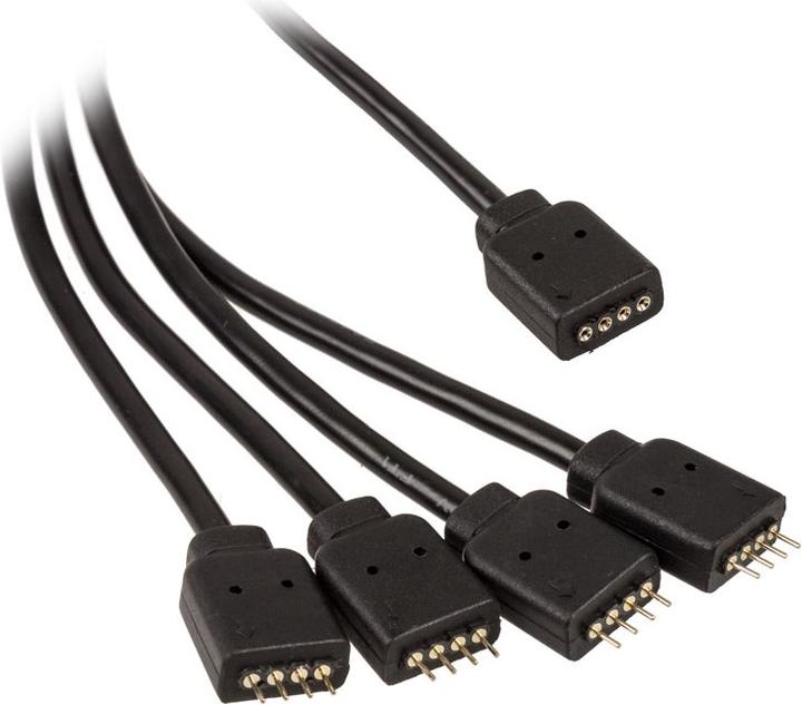 Actual product image Akasa RGB 4-way splitter cable