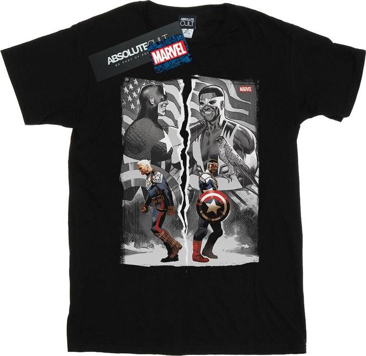 Falcon And Captain America Split TShirt (XXL)