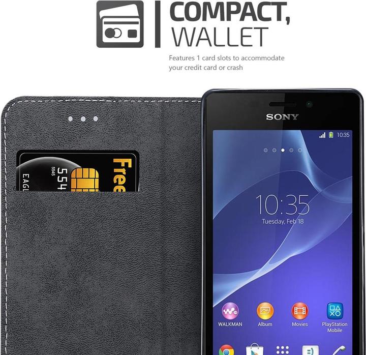 Actual product image Cadorabo Book X Wallet Cover (Sony Xperia M2 Aqua, Sony Xperia M2)