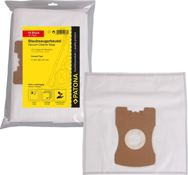 Produktbild Flickbee Staubsaugerbeutel Vlies für Vorwerk Tiger VT260/VT300 (10 Stk.)