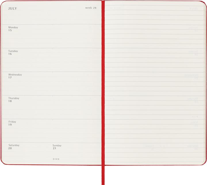 Image du produit Moleskine Agenda commercial Weekly (13 x 21 cm, Anglais)