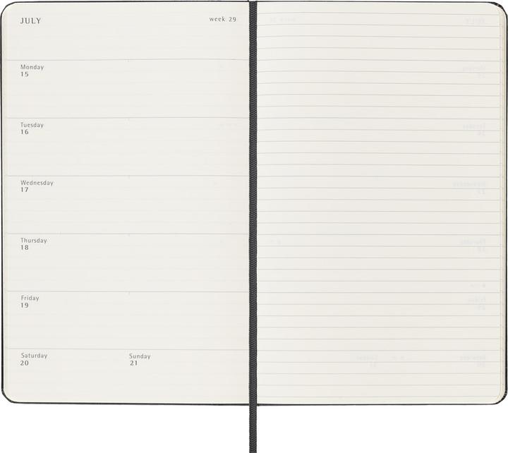 Actual product image Moleskine Weekly (13 x 21 cm, English)