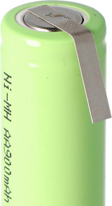 Produktbild AccuCell Akku Flat Top Mignon AA mit Lötfahne in Z-Form (1 Stk., AA, 800 mAh, Ladegerät inkl. Akku)