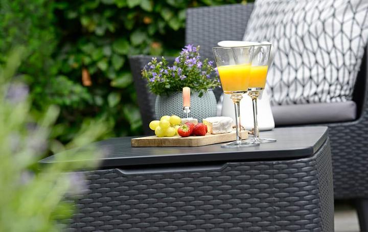 Productafbeelding Allibert Loungeset Salemo, Antraciet, 4 zitplaatsen