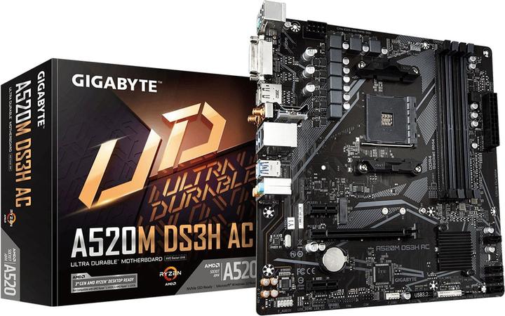Immagine prodotto Gigabyte A520M DS3H AC (AM4, AMD A520, mATX)