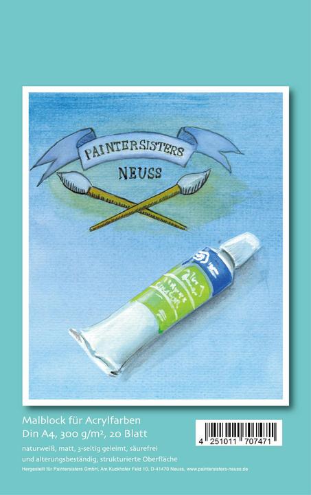 Image du produit Paintersisters Bloc de peinture acrylique A4 (A4, Couverture rigide)