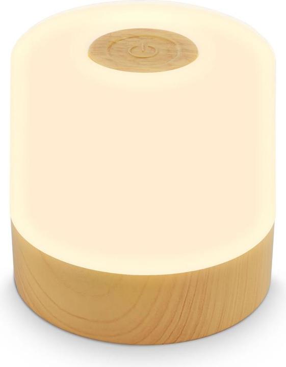 Image du produit B.K.Licht Akku LED lampe de table, couleur bois, 1xLED/2W (150 lm)