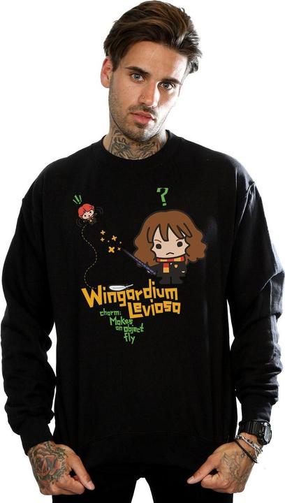 Actual product image Mens Hermione Granger Wingardium Leviosa Junior Sweatshirt (M)