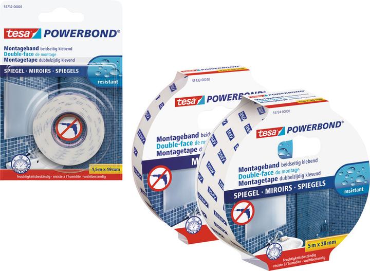 Image du produit tesa Ruban de montage Powerbond miroir (19 mm)