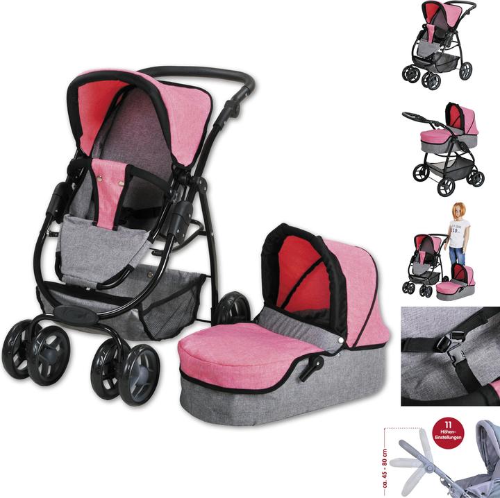Actual product image Knorrtoys Doll's pram Coco - jeans grey