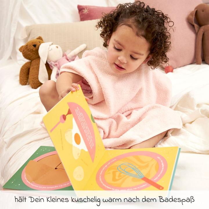 Actual product image Meyco Terry towelling bath poncho 1-3 jaar soft pink