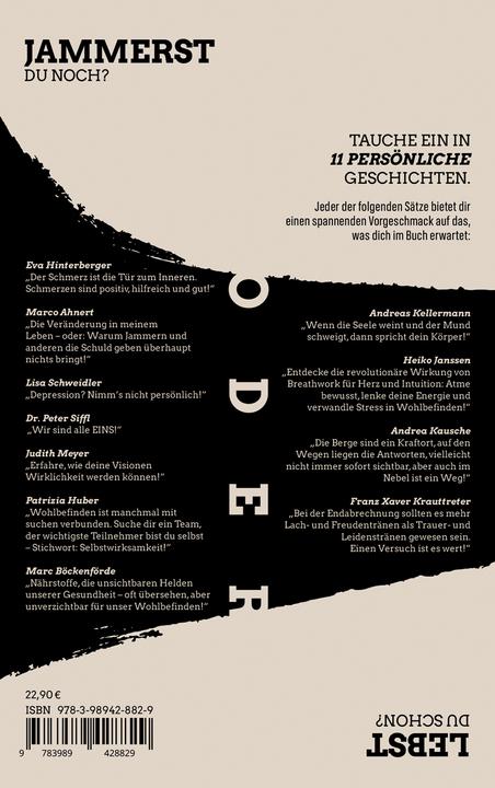 Produktbild Jammerst du noch oder lebst du schon? (Deutsch, Eva Hinterberger, Marc Böckenförde, 2024)