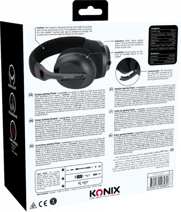Immagine prodotto Konix Cuffie da gioco Pulsar (Senza fili)