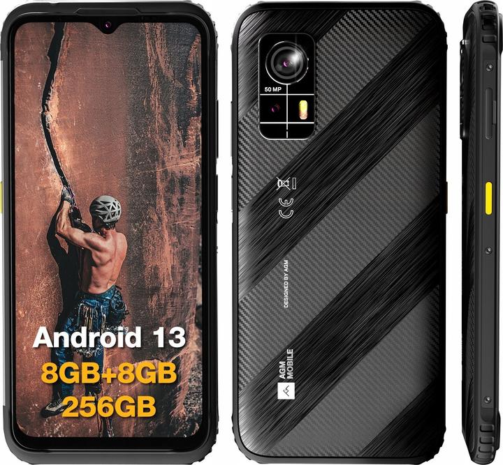 Produktbild Bea-Fon AGM MOBILE H6 Smartphones Rugged (256 GB, Schwarz, 6.56", Hybrid Dual SIM, 50 Mpx, 4G)