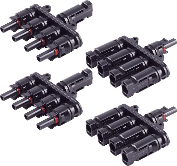 Actual product image S-Impuls T-connector adapter set, 4/1, MC4-compatible, IP68, 1.5kV (Solar connector)