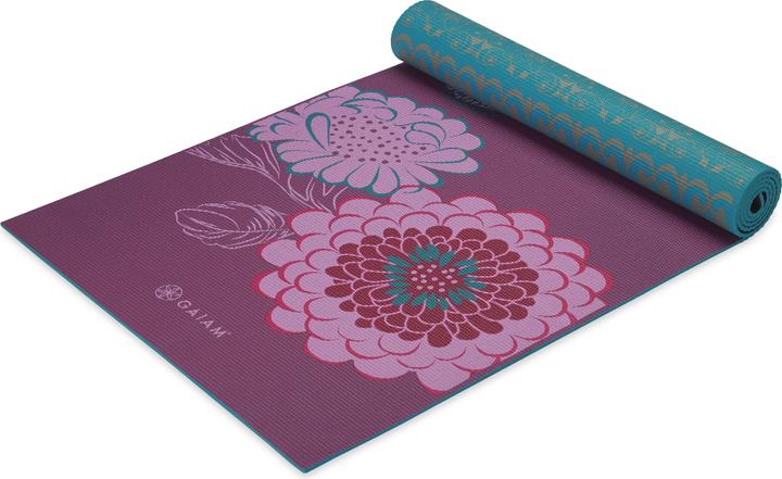 Actual product image Gaiam Reversible Kiku Yoga Mat 6mm,d design (6 mm)