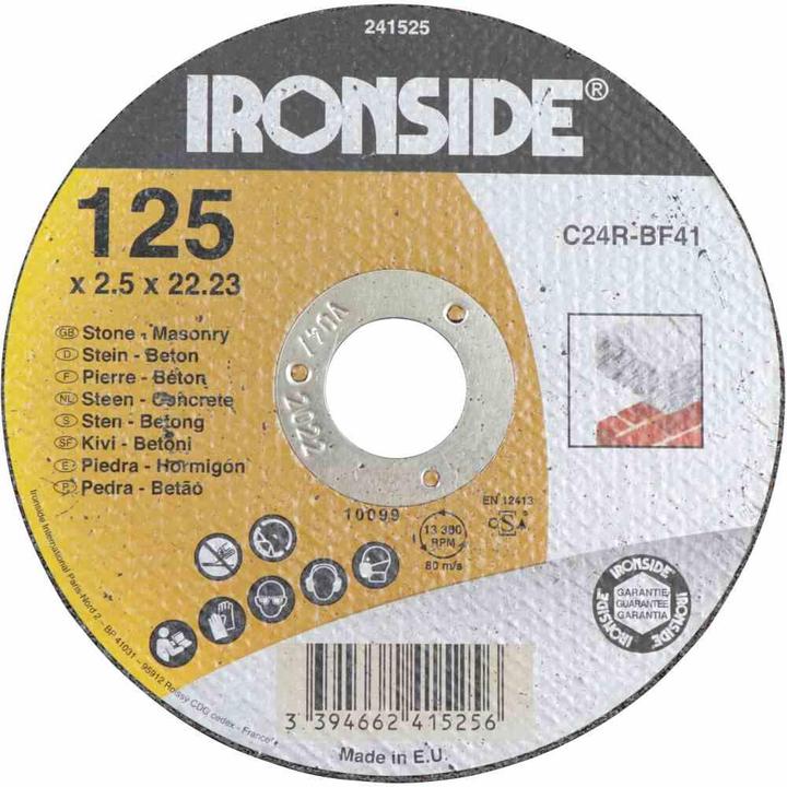 Actual product image Ironside Cutting disc for stone 125 x 2.5 mm bore 22mm