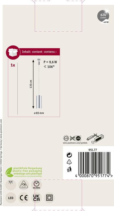 Image du produit Paulmann URail LED Barrel (370 lm)