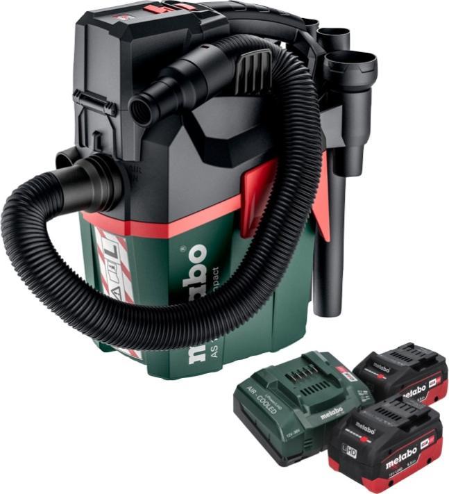Image du produit Metabo AS 18 L PC Compact Aspirateur sans fil 18 V 6 l IPX4 classe de poussière L eau et poussière + 2x (Aspirateur eau et poussière)