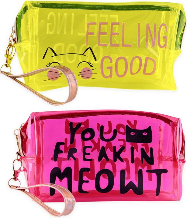 Accentra Kosmetiktasche / Kulturbeutel transparent mit Print