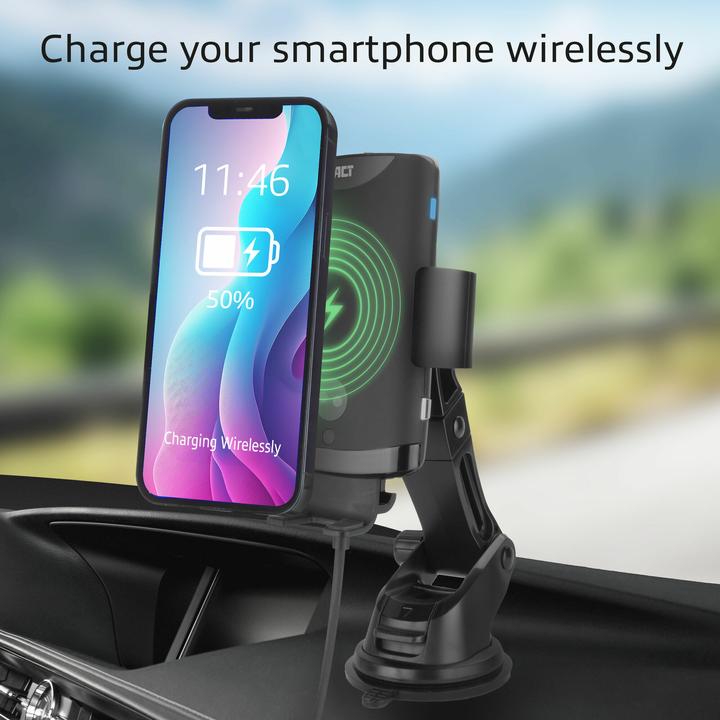 Image du produit Montage automatique du smartphone sur la voiture avec chargement sans fil