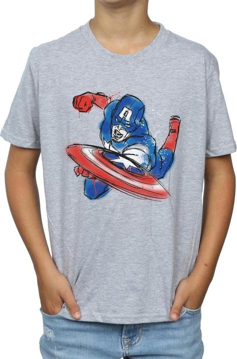 Produktbild Avengers Captain America Spray TShirt Jungen (152, 158)