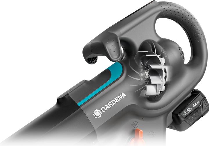 Immagine prodotto Gardena Akku-Laubsauger/Laubbläser PowerJet Collect 18V P4A solo (grau/schwarz, ohne Akku und Ladegerät, POW (Batteria ricaricabile, Aspiratore e soffiatore)