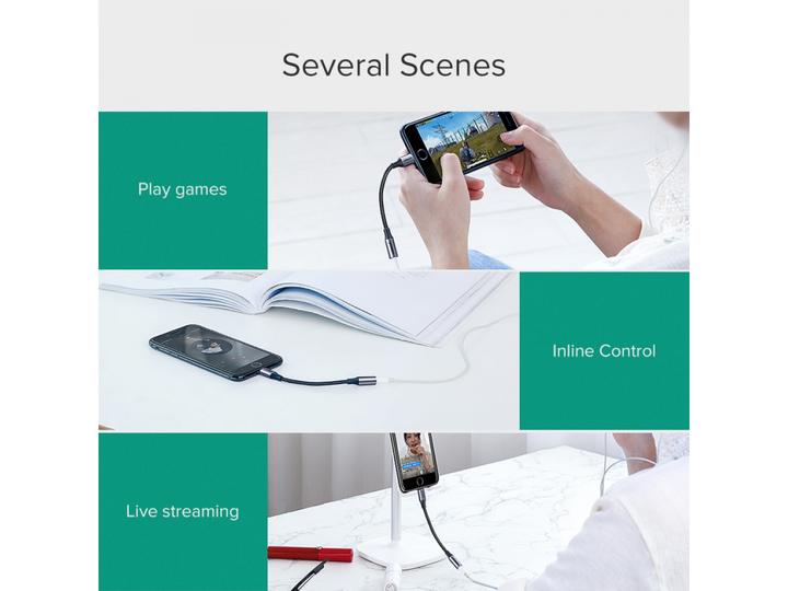 Actual product image Ugreen Lightning to 3.5mm Jack Adapter (Lightning, 3.5mm socket)
