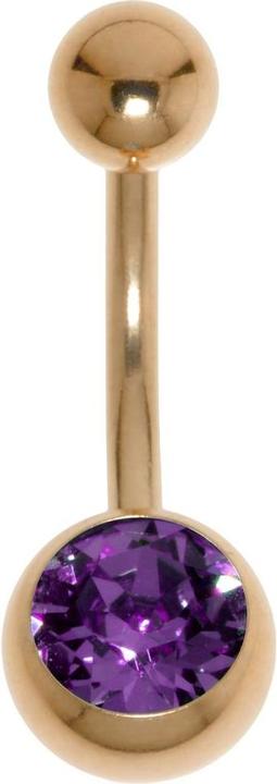 Produktbild Bijouteria Bauchpiercing (Chirurgenstahl 316L, Premium Kristall, PVD Beschichtung (goldfarbig))