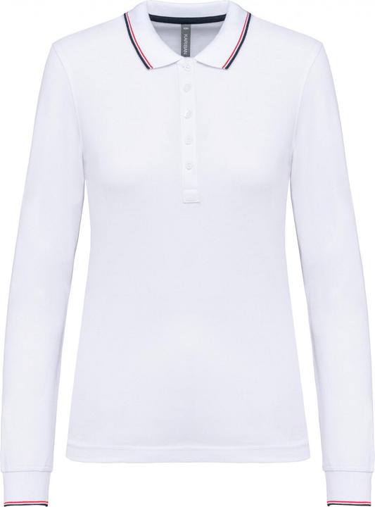 Kariban Polo-Shirt aus Piqué-Strick langarm, Damen