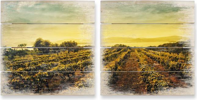 Actual product image FC Schalke 04 Vines in the sunset (2 parts) (40 x 41.5 cm)