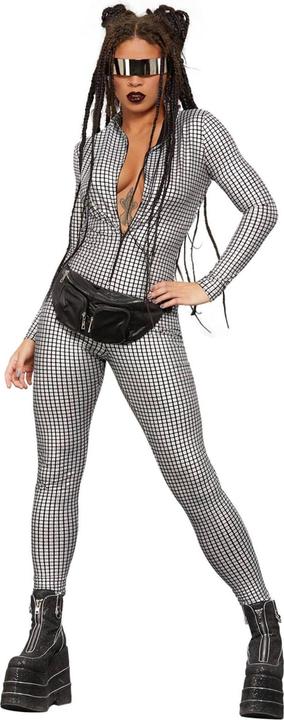 Actual product image Fever Womens/Ladies Miss Whiplash Disco Holographic Catsuit (S)