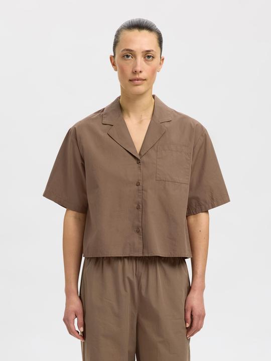 Selected Femme Kurzarm Crop-Bluse