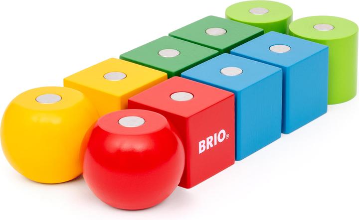 Ravensburger BRIO – 30435 Magnetische Holzbausteine | Holzbausteine für Kinder ab 12 Monaten