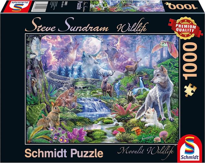 Produktbild Schmidt Spiele Wildtiere im Mondschein (1000 Teile)