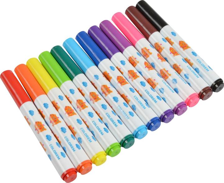 Immagine prodotto Eugene Perma 12 pennarelli jumbo di diversi colori (Multicolore, 12 x)