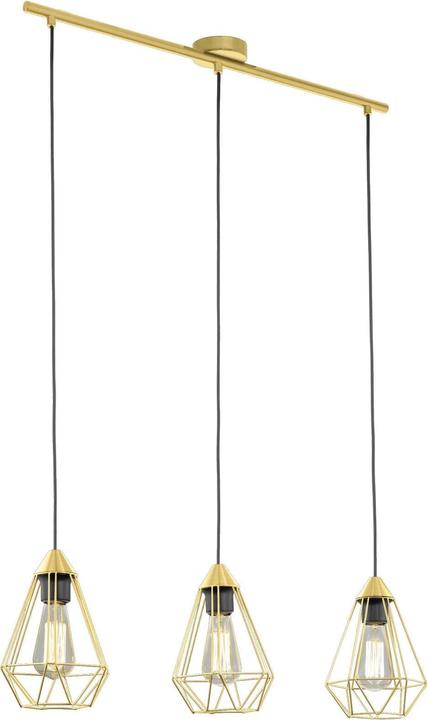Hanglamp TARBES 3x E27 Geborsteld messing (E27, 0 lm)