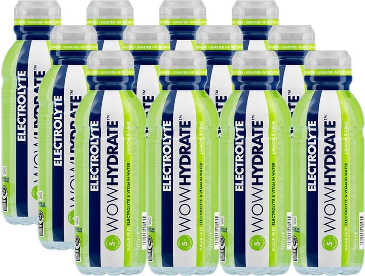 Actual product image Wow Hydrate Electrolyte Water (12 x 500ml) (Lemon, 12 x)