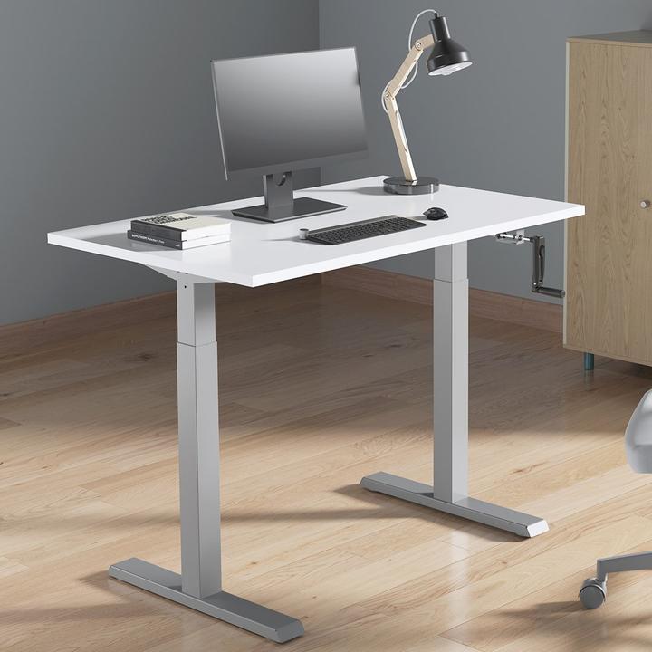 Actual product image Ergo Office Sit-stand desk Desk frame Manual height-adjustable office desk max. 123cm Ergonomic ti