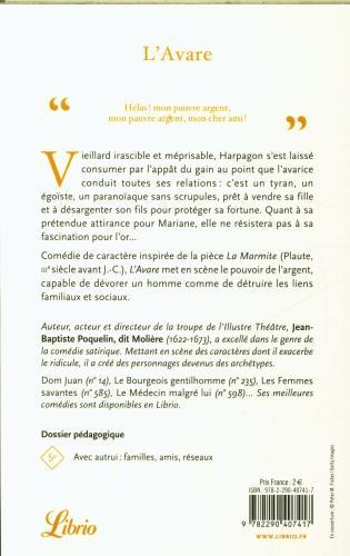Image du produit L'avare (Français, Molière, 2024)