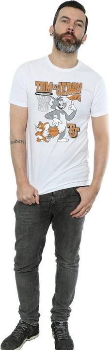 Actual product image Tom & Jerry Mens Spinning Basketball Cotton T-Shirt (XL)