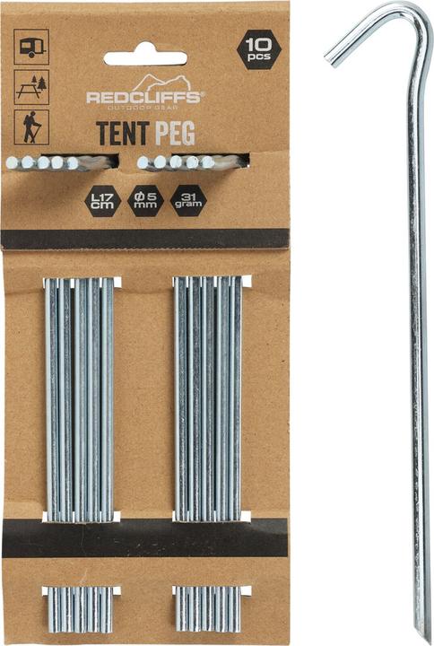 Actual product image Redcliffs Tent Pegs Iron 17cm Set 10pcs