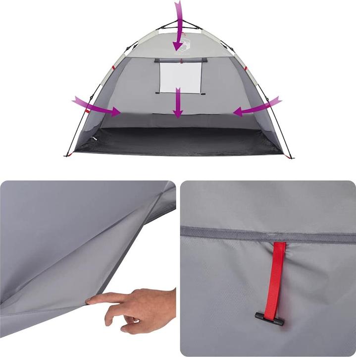 Immagine prodotto VidaXL Tenda da spiaggia 2 persone a sgancio rapido impermeabile (tenda da spiaggia, 2 kg, 2 persone)