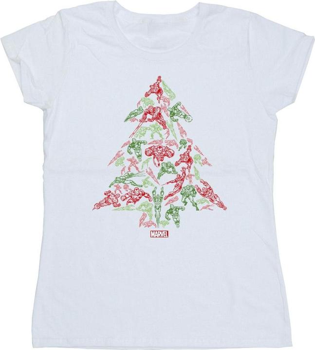 Image du produit - T-shirt AVENGERS CHRISTMAS TREE - Femme (S)