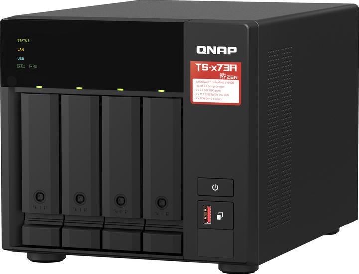 Actual product image QNAP TS-473A + QSW-1105-5T Bundle Pack (0 TB)