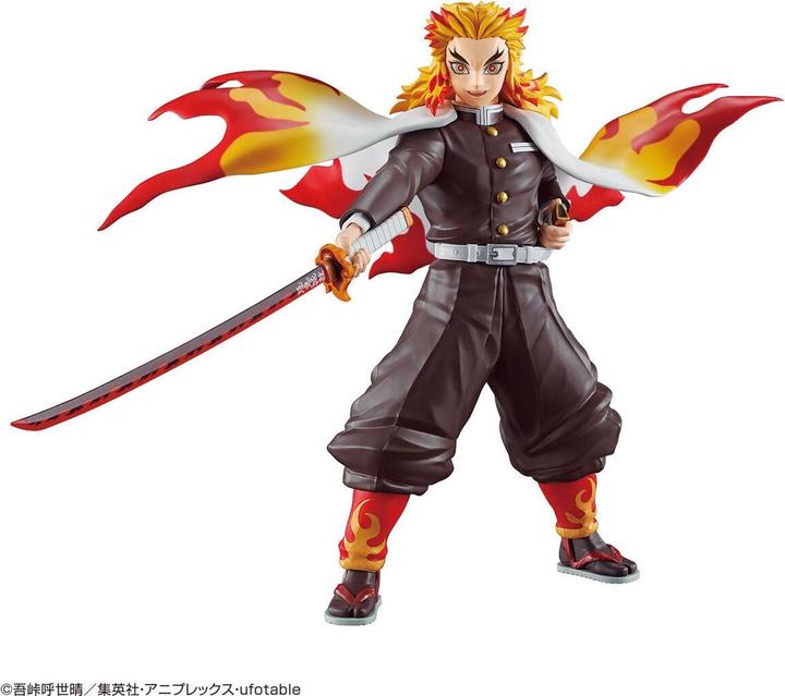 Actual product image Bandai Demon Slayer Kyojuro Rengoku Model Kit 12cm