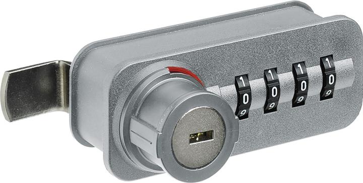 Actual product image Hettich Combination lock with bolt | right | freecode | chrome-plated plastic/steel