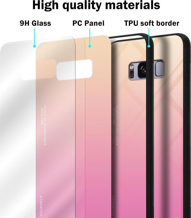 Immagine prodotto Cadorabo Copertura in vetro TPU 2 colori (Samsung Galaxy S8+)